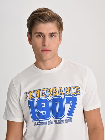 Fenerbahçe Ekru Kolej FB 1907 Erkek Tshirt