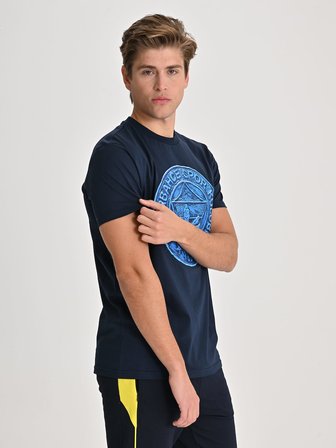 Fenerbahçe Lacivert Trend Tek Renk Logolu Erkek Tshirt