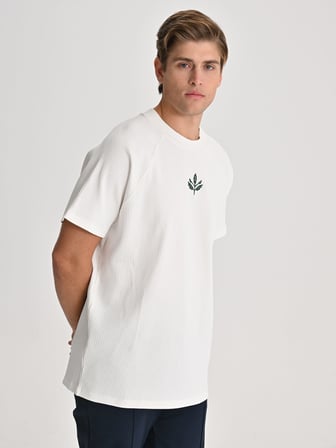 Fenerbahçe Ekru Trend Yeşil Palamutlu Erkek Oversize Tshirt
