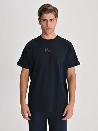 Fenerbahçe Lacivert Trend Yeşil Palamutlu Erkek Oversize Tshirt
