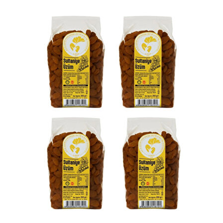 Sultaniye Kuru Üzüm 250 Gr Dört Adet