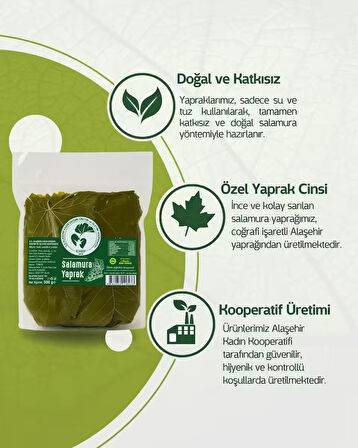 VAKUMLU SALAMURA YAPRAK(500 gr)