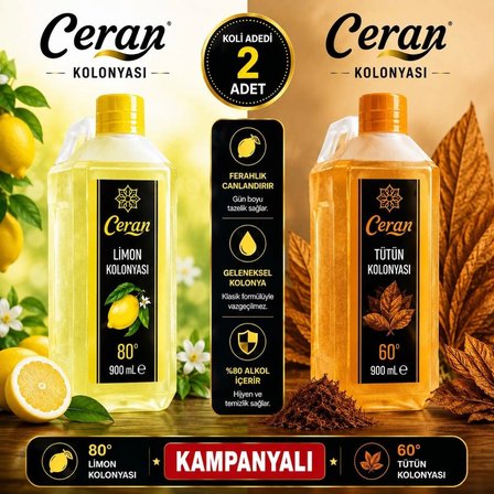 900 ML LİMON VE TÜTÜN KOLONYASI
