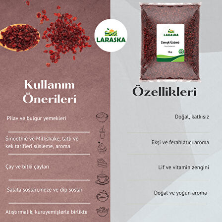 Kuru Zereşk (barberries) 1 Kg Yeni Mahsül 1. Kalite Iran Üzümü Zereshk