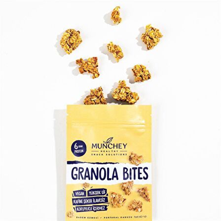 Badem Ezmeli ve Portakal Kabuklu Granola Bites (40 gr) - Munchey