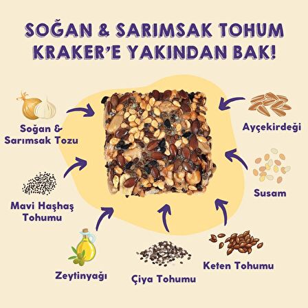 Munchey Büyük Boy Soğan ve Sarımsaklı Tohum Kraker 100 gr