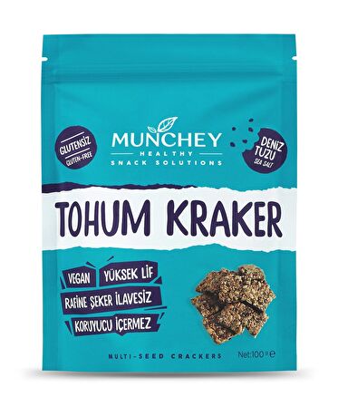 Munchey Büyük Boy Sade Tohum Kraker 100g