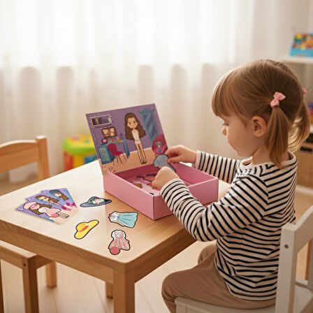 MAGNETLİ MİNİ FASHİONİSTA MODA KUTU OYUNU