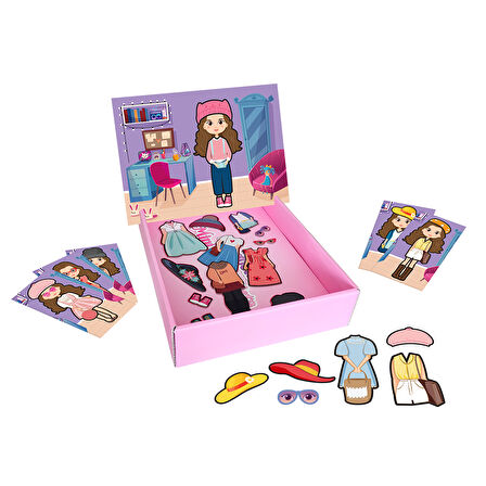 MAGNETLİ MİNİ FASHİONİSTA MODA KUTU OYUNU