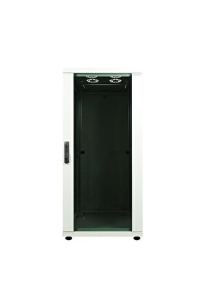 26u 600x600mm 19'' Dikili Tip Network Rack Kabinet Gri 2 Yıl Üretici Garantili
