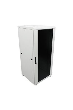 32u 800x800mm 19'' Dikili Tip Network Rack Kabinet Gri 2 Yıl Üretici Garantili