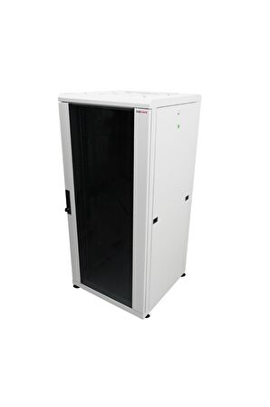 32u 800x800mm 19'' Dikili Tip Network Rack Kabinet Gri 2 Yıl Üretici Garantili