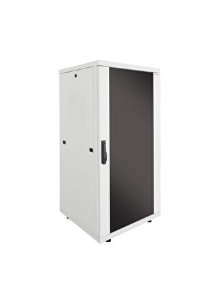 26u 600x600mm 19'' Dikili Tip Network Rack Kabinet Gri 2 Yıl Üretici Garantili