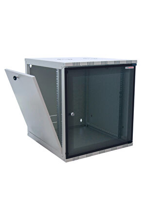 15U 540x400 mm Eko Serisi Yan Panelli Tek Gövdeli Duvar Tipi Kabinet Gri 2 Yıl Üretici Garantili