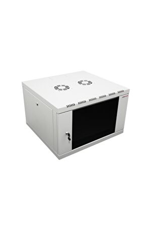9u 19'' 600 600 mm Duvar Tipi Kabinet Tek Gövdeli Gri 2 Yıl Üretici Garantili