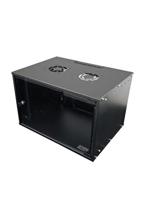 6U 545x400 Mm Duvar Tipi Soho Rack Kabinet Siyah 2 Yıl Üretici Garantili