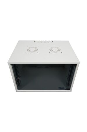 9U 545x400 Mm Duvar Tipi Soho Rack Kabinet Gri 2 Yıl Üretici Garantili