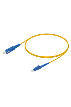 Fiber Optik Patch Kablo LC/SC Simpleks SM 1mt Patch Cord Sarı