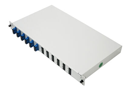 Canovate 1U 19” Mekanik Sürgülü Patchpanel Sc/Upc Dublex 6XAdaptör 12xPigtail 2 Yıl Üretici Garantili