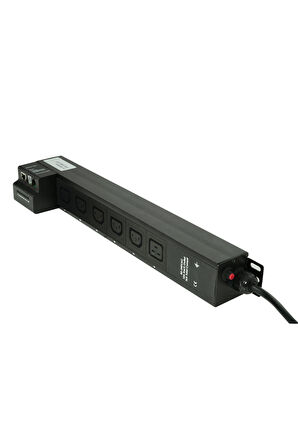 IP PDU 19" 5C13 1C19 SİGORTALI 16A 3m 3x1,5mm2 UPS