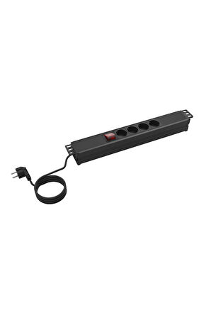 PRİZ 19" 4 LÜ ALMAN TİP ON/OFF SWITCHLI 1,5m 3x1,5