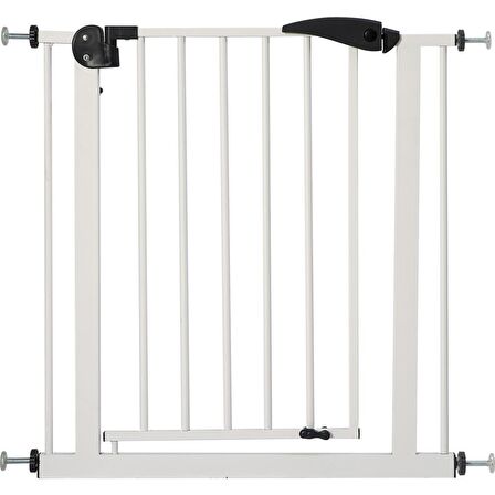 BabyDoor Güvenlik Kapısı Tekstüre Beyaz 76-80cm Otomatik Kapanan Bebek Güvenlik Kapısı