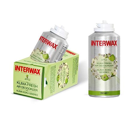 İNTERWAX ELMA KOKULU KLİMA FRESH-TEMİZLEYİCİ KLİMA BOMBASI 150 ML