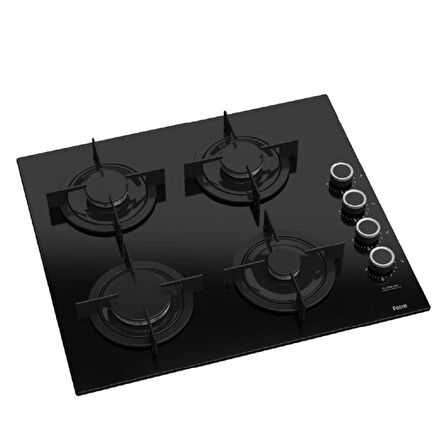 Ferre CS205FA Kademe Kontrollü Siyah FlameArt Ankastre Ocak 