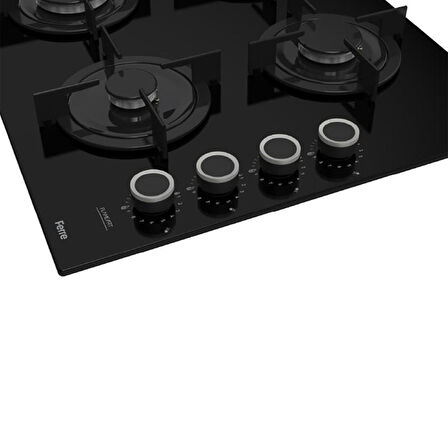 Ferre CS205FA Kademe Kontrollü Siyah FlameArt Ankastre Ocak 