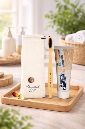 Dental Kit -Pharma Acqua Bambu Diş Fırçası + Pasta Del Capitano Denti Sensibili Diş Macunu 75ml