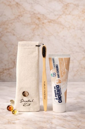 Dental Kit -Pharma Acqua Bambu Diş Fırçası + Pasta Del Capitano Denti Sensibili Diş Macunu 75ml