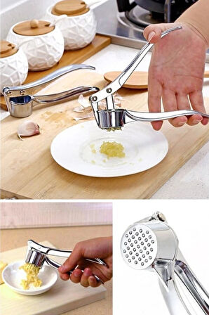 Paslanmaz AA Kalite Çelik Sarımsak Ezeceği Sarımsak Presi Hazneli Maunel Ezici