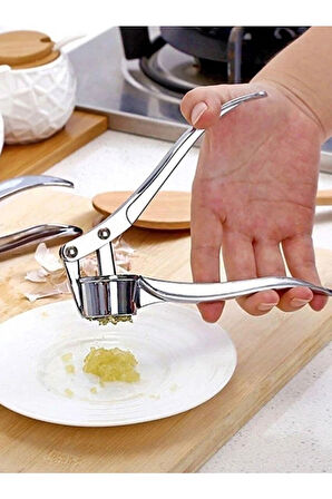 Paslanmaz AA Kalite Çelik Sarımsak Ezeceği Sarımsak Presi Hazneli Maunel Ezici