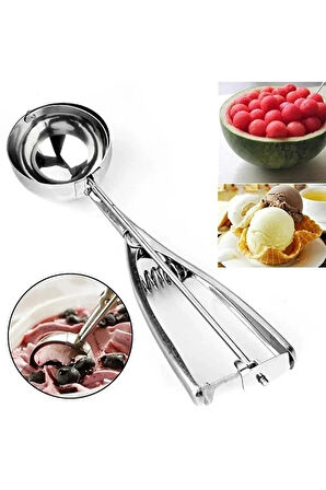 Lüx Paslanmaz Çelik Dondurma Helva ve Kurabiye Kaşığı 22cm