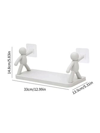 Baysa BAY1124 Plastik Yapışkanlı Raf 13.5x33 Cm Tekli