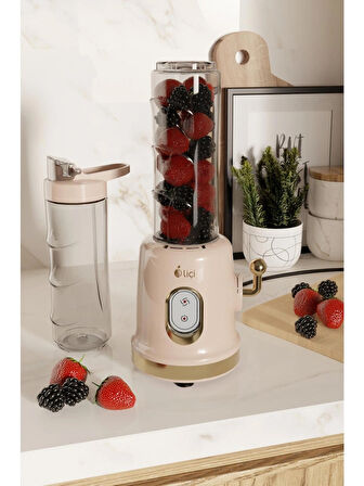 Smoothie Blender Öğütücü Fonksiyonlu Çift Şişeli Smothie Blender 300W
