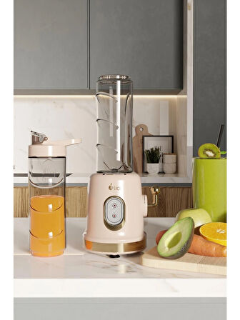 Smoothie Blender Öğütücü Fonksiyonlu Çift Şişeli Smothie Blender 300W