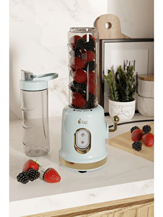 Smoothie Blender Öğütücü Fonksiyonlu Çift Şişeli Smothie Blender 300W