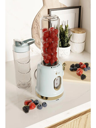 Smoothie Blender Öğütücü Fonksiyonlu Çift Şişeli Smothie Blender 300W