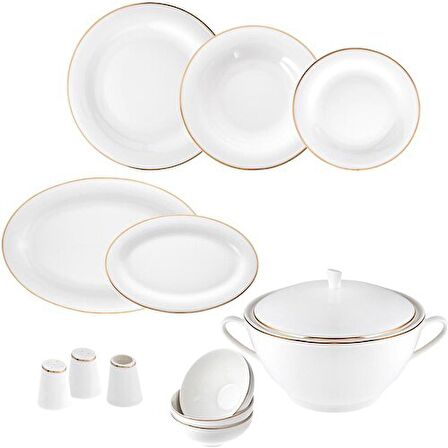 Jumbo Bright Gold 12 Kişilik 60 Parça Yemek Takımı