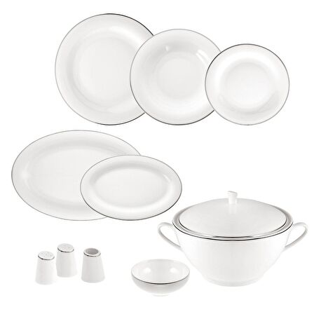 Jumbo Brıght Platın 60 Parça 12 Kişilik Yemek Takımı