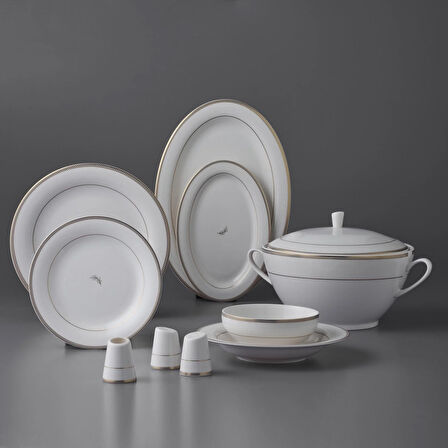 Jumbo Lineda 60 Parça 12 Kişilik Yemek Takımı