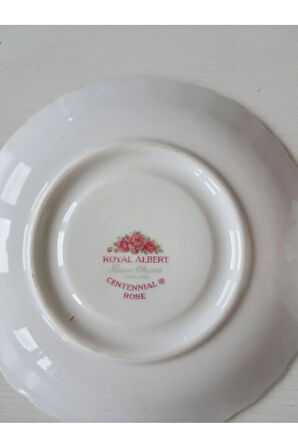 Bone China England Centennial Rose ANTIQUE Double Size Coffee Cup & Saucer