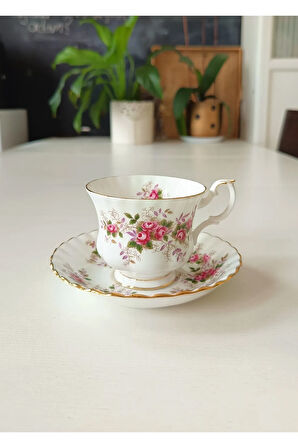 Bone China England Lavender Rose Antıque Tea Cup & Saucer 160 ml