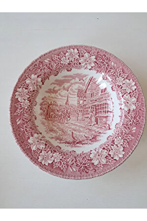 Royal Tudor Ware Orijinal İngiliz Antika Porselen Yemek Tabağı 23 cm