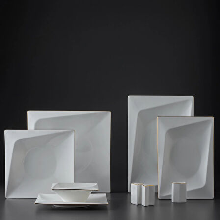 Jumbo Fold Gold 58 Parça 12 Kişilik Yemek Takımı