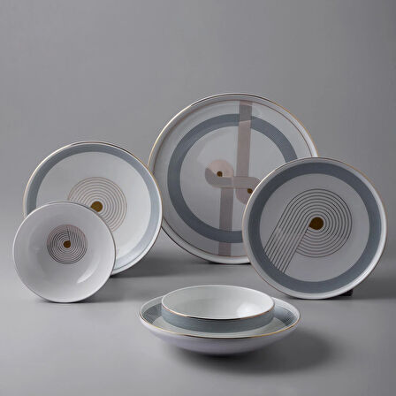 Jumbo Bond Fine Bone 24 Parça 6 Kişilik Yemek Takımı