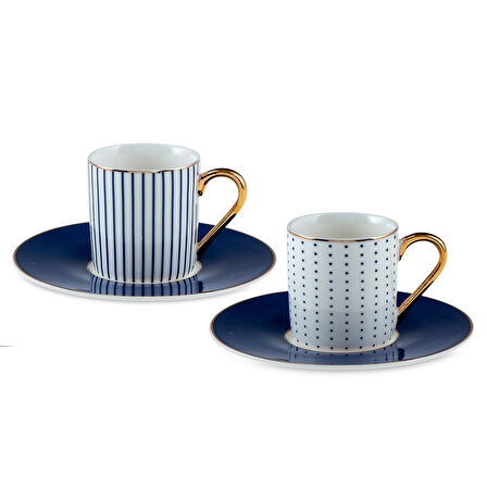 Jumbo Navy 2 Kişilik Kahve Fincan Takımı 90 ml