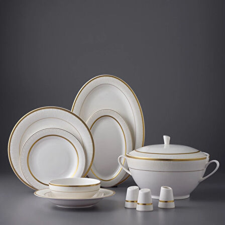 Jumbo Lope Gold 60 Parça 12 Kişilik Yemek Takımı