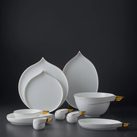 Jumbo Goddess Gold 61 Parça 12 Kişilik Yemek Takımı